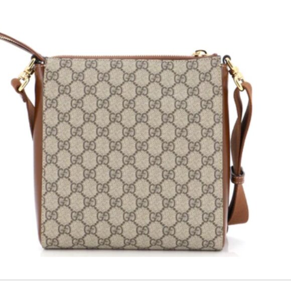 Gucci Interlocking GG Patch Zip Messenger Crossbody Bag Unisex - Picture 5 of 13